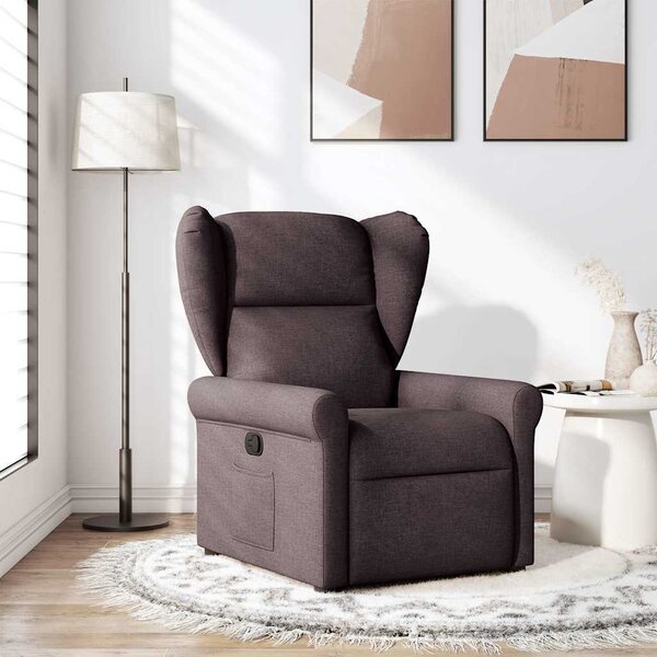 VidaXL Polohovací křeslo textil, výška sedáku od země 41,5 cm [4015658] Barva: Tmavě zelená
