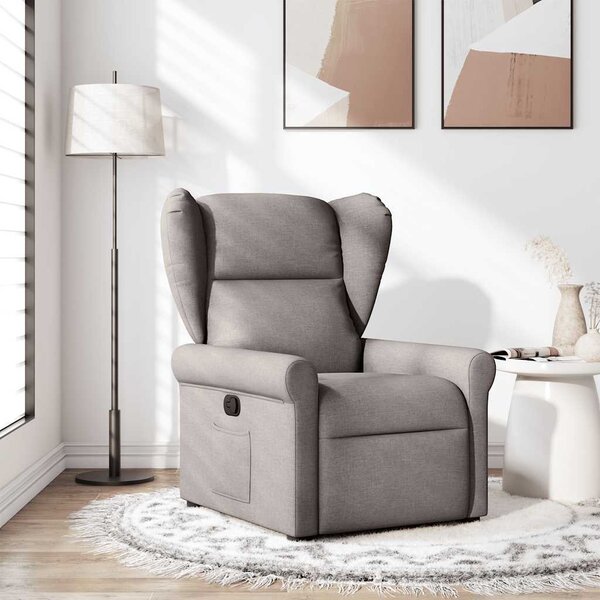 VidaXL Polohovací křeslo textil, výška sedáku od země 41,5 cm [4015658] Barva: Tmavě zelená