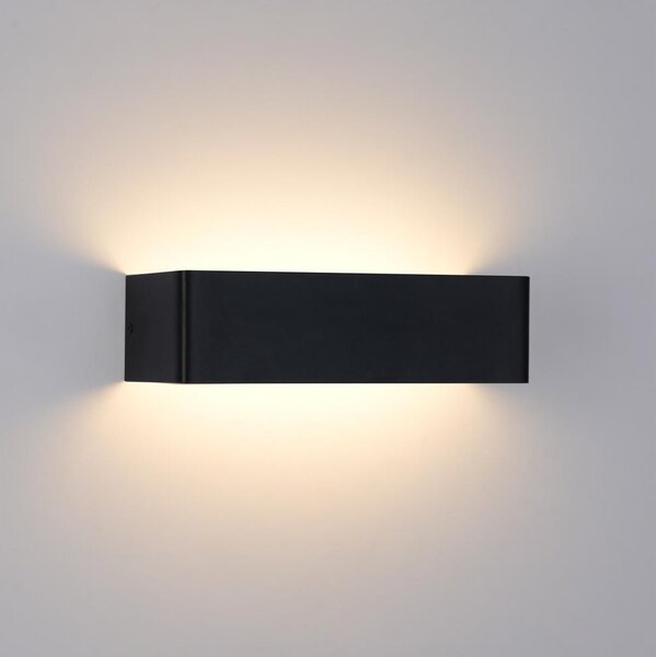 Brilagi - LED Venkovní nástěnné svítidlo DONNANI LED/12W/230V černá IP44