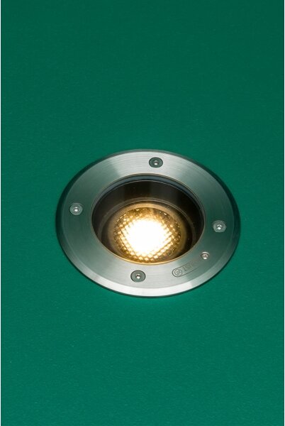 FARO 70310 - Venkovní nájezdové svítidlo GEISER 1xGU10/8W/230V IK08 IP67 nerez