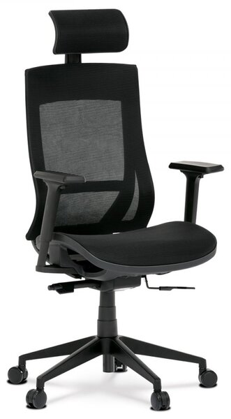 Kancelářská ergonomická židle VEGA — síťovina, černá
