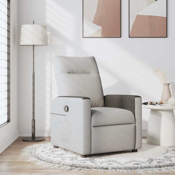 VidaXL Polohovací křeslo textil, výška sedáku od země 47 cm [4104830] Barva: Hnědá
