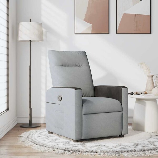 VidaXL Polohovací křeslo textil, výška sedáku od země 47 cm [4104830] Barva: Hnědá