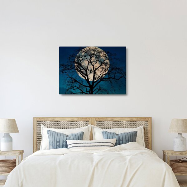 Obaz stromu s úplňkem (70x50 cm)