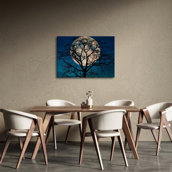 Obaz stromu s úplňkem (70x50 cm)