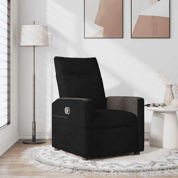 VidaXL Polohovací křeslo textil, výška sedáku od země 47 cm [4104830] Barva: Hnědá