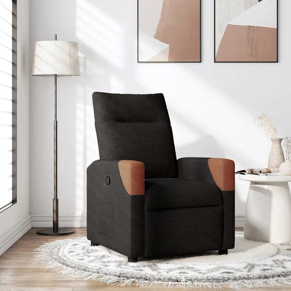 VidaXL Polohovací křeslo textil, výška sedáku od země 47 cm [4104812] Barva: Hnědá
