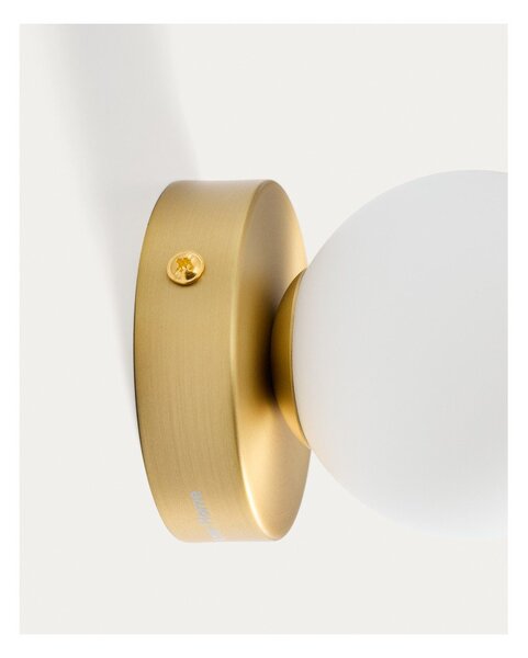 Bílé/ve zlaté barvě kovové nástěnné svítidlo ø 8 cm Brisia – Kave Home