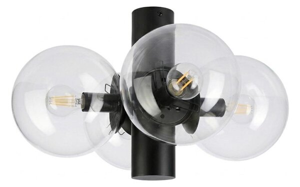Stropní svítidlo SFERIO 4xE14/5W/230V černá/čirá