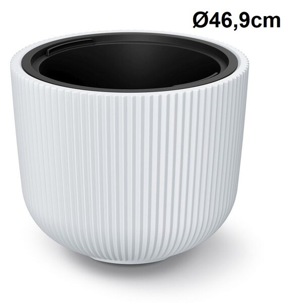Květináč s vkladem MILLY bílý Ø46,9cm