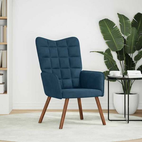 VidaXL Relaxační křeslo samet, celkové rozměry 61,5 x 69 x 95,5 cm [4016814] Barva: Růžová