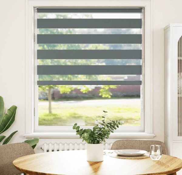 VidaXL Zebra roleta polyester [4014105] Barva: světle šedá, Velikost: 135 x 150 cm
