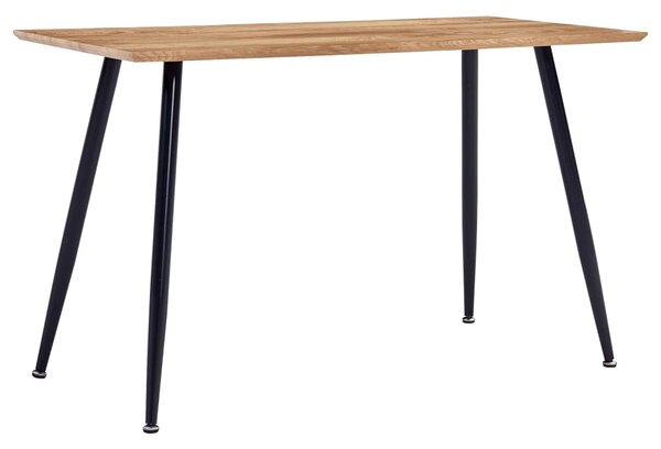 Jídelní stůl dubový a černý 120 x 60 x 74 cm MDF