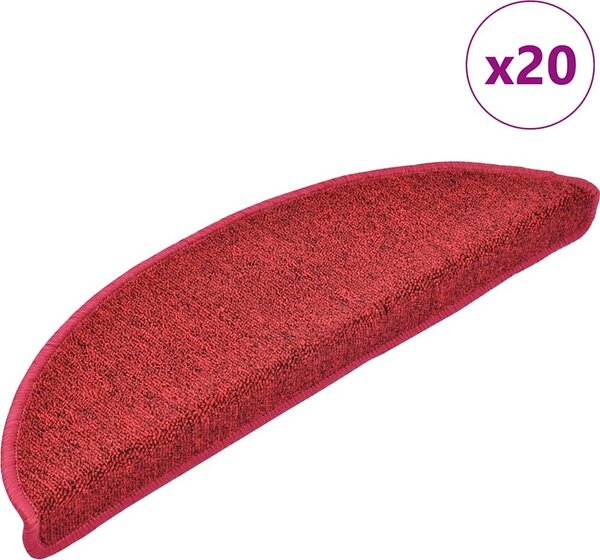 VidaXL Schodové rohože 20 ks , půlkulaté, velké [3365785] Barva: kávová hnědá, Velikost: 65 x 24 x 4 cm