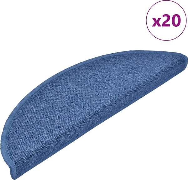 VidaXL Schodové rohože 20 ks , půlkulaté, velké [3365785] Barva: kávová hnědá, Velikost: 65 x 24 x 4 cm