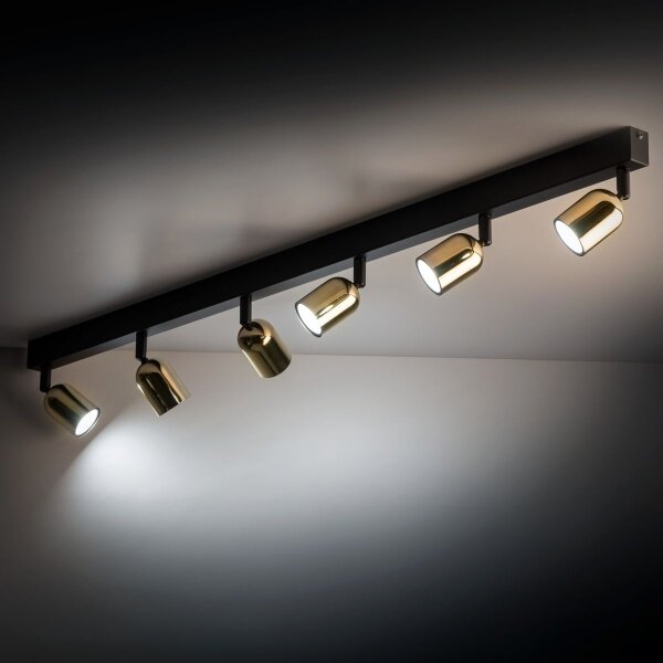 LED Bodové svítidlo TOP 6xGU10/10W/230V černá/zlatá