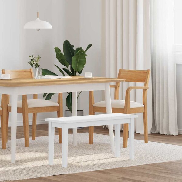 VidaXL Lavice 90 cm z masivního dřeva s gumou [4102595] Barva: Bílo-šedá