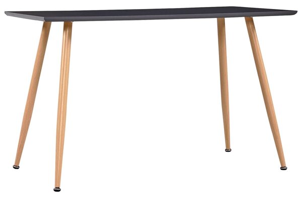 Jídelní stůl šedý a dubový 120 x 60 x 74 cm MDF