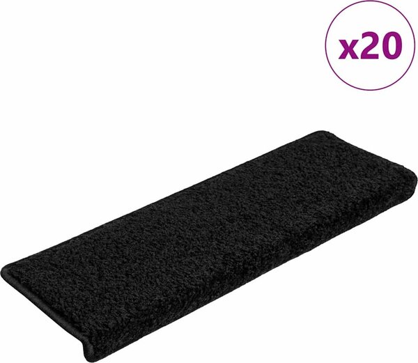 VidaXL Schodové rohože 20 ks 65 x 21 x 4 cm s obdélníkovým okrajem [3365857] Barva: krémová
