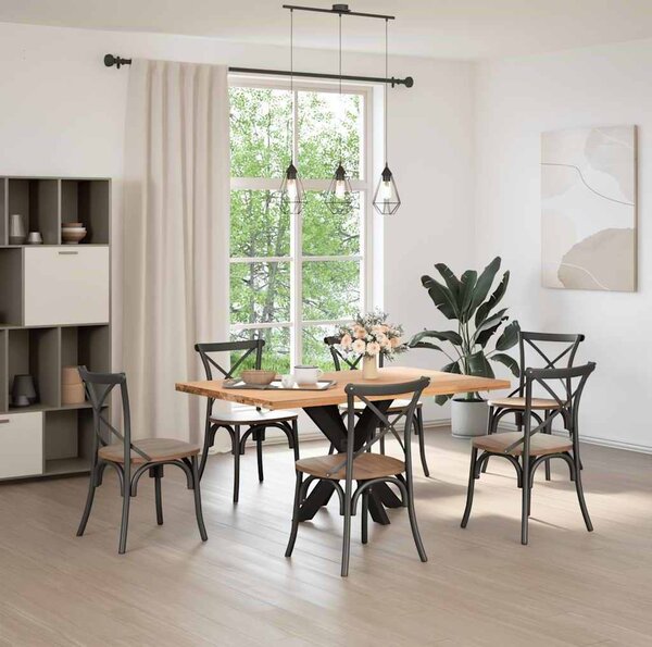 VidaXL Noha jídelního stolu ve tvaru pavouka ocel [4013112] Barva: Černá, Velikost: 150 x 78 x (72-73) cm