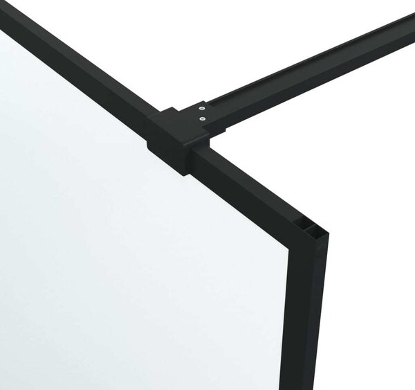 VidaXL Sprchová zástěna walk-in mléčné ESG sklo [152113] Barva: Černá, Velikost: 80 x 195 cm