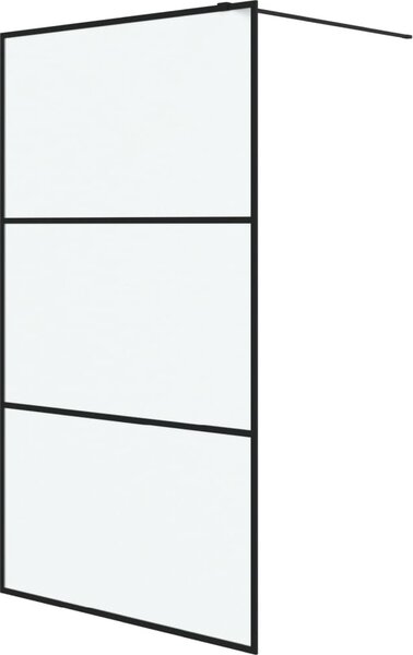 VidaXL Sprchová zástěna walk-in mléčné ESG sklo [152113] Barva: Černá, Velikost: 80 x 195 cm