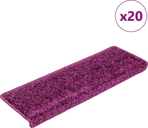 VidaXL Schodové rohože 20 ks 65 x 21 x 4 cm s obdélníkovým okrajem [3365857] Barva: krémová