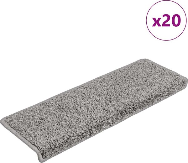 VidaXL Schodové rohože 20 ks 65 x 21 x 4 cm s obdélníkovým okrajem [3365857] Barva: krémová