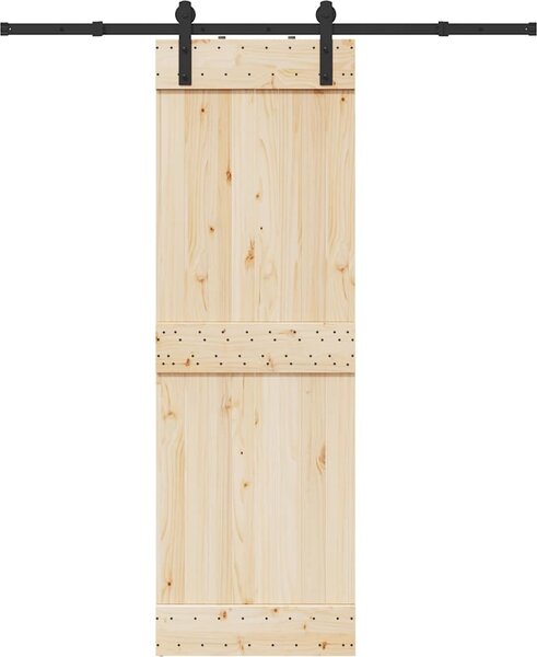 VidaXL Sada příslušenství pro posuvné dveře ocelová černá, maximální nosnost 100 kg [4009712] Velikost: 213.5 cm