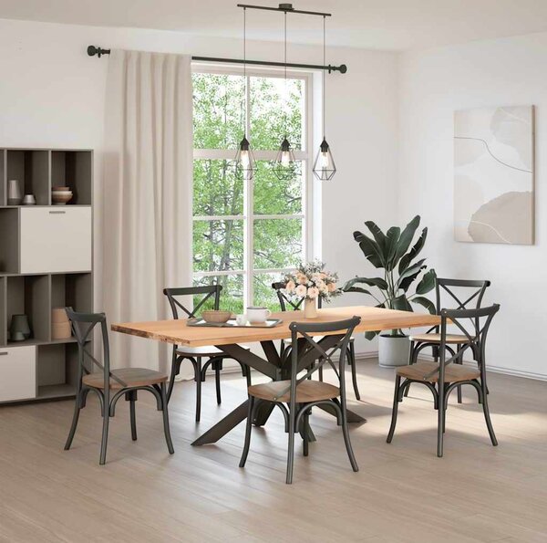 VidaXL Noha jídelního stolu ve tvaru pavouka ocel [4013112] Barva: Černá, Velikost: 150 x 78 x (72-73) cm
