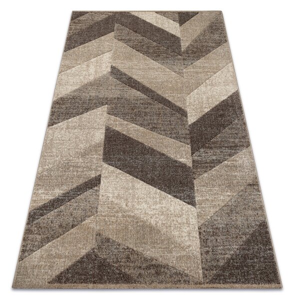 Koberec FEEL 5673/15055 HERRINGBONE béžový / hnědý / krémový