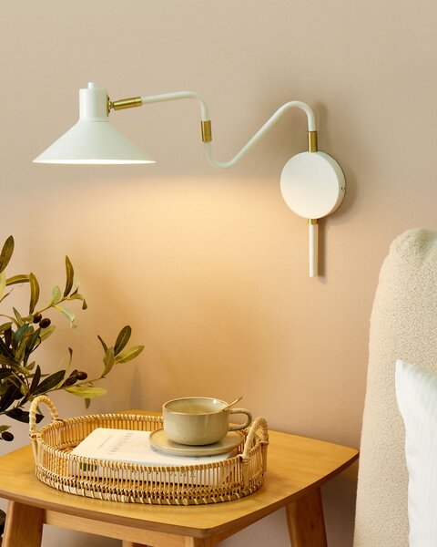 Nástěnná lampa BALIEM Bílá Kov Nastavitelná