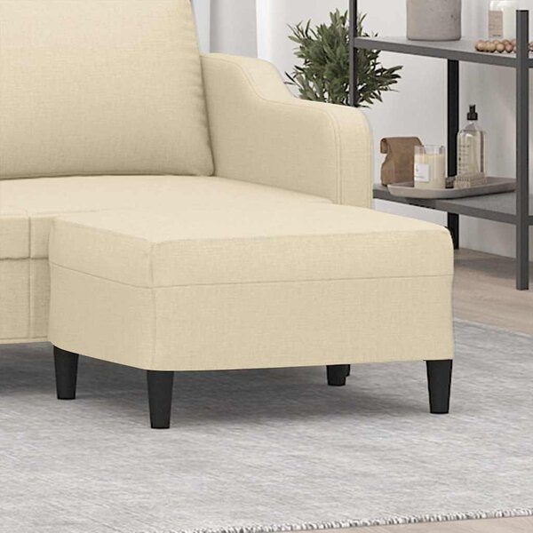 VidaXL Podnožka textil [349285] Barva: krémová, Velikost: 60 x 50 x 41 cm