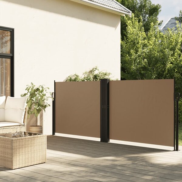 VidaXL Zatahovací boční markýza [4004614] Barva: krémová, Velikost: 200 x 1000 cm
