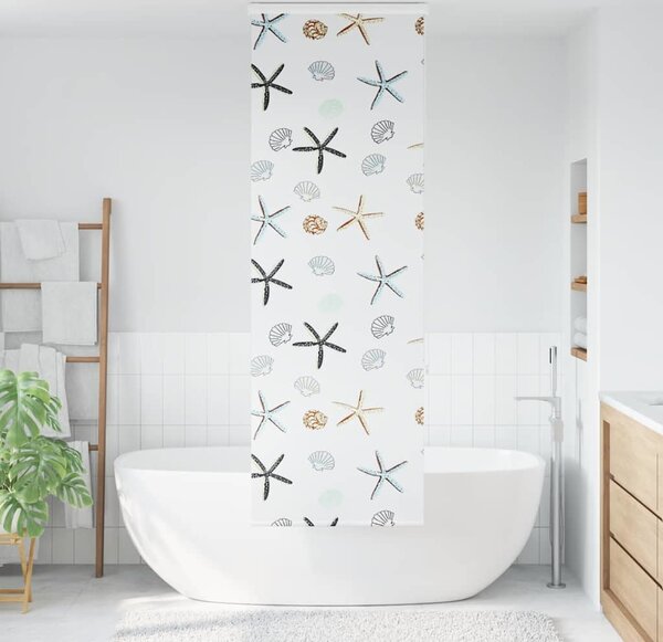 VidaXL Sprchová roleta s kazetou [4015008] Barva: mořské hvězdice, Velikost: 120 x 240 cm