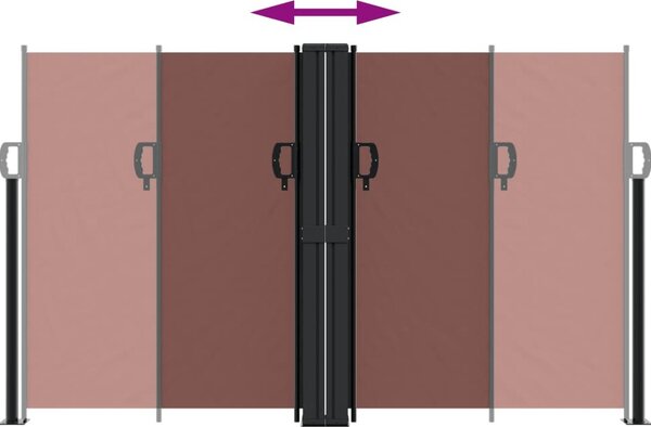 VidaXL Zatahovací boční markýza [4004614] Barva: krémová, Velikost: 200 x 1000 cm