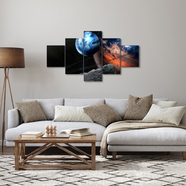 Obraz planety ve vesmíru (125x70 cm)