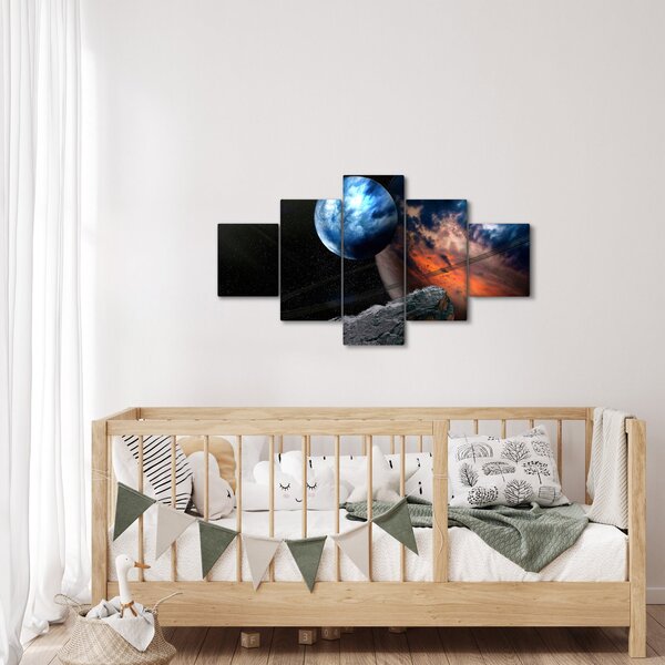 Obraz planety ve vesmíru (125x70 cm)