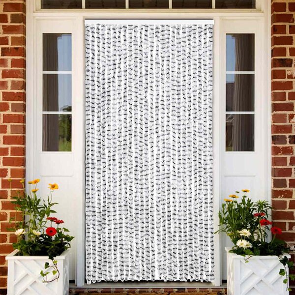 VidaXL Záclona proti hmyzu Chenille [284281] Barva: béžová a hnědá, Velikost: 90 x 200 cm