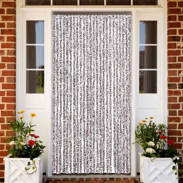 VidaXL Záclona proti hmyzu Chenille [284281] Barva: béžová a hnědá, Velikost: 90 x 200 cm