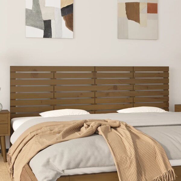 VidaXL Nástěnné čelo postele masivní borové dřevo [844503] Barva: Přírodní, Velikost: 166 x 63 cm