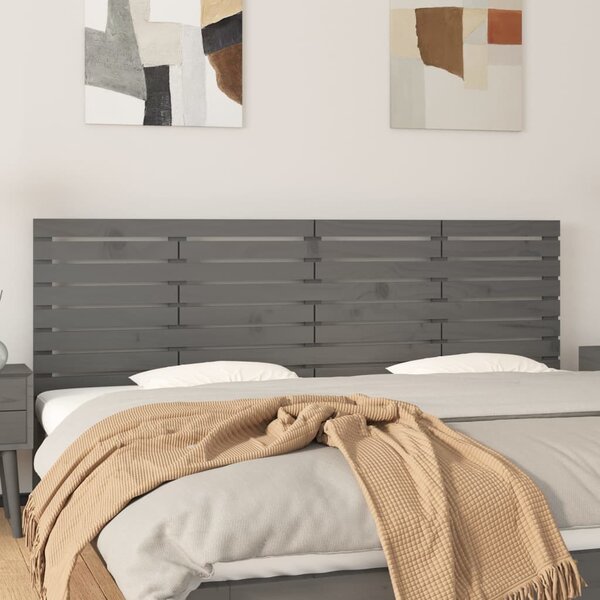 VidaXL Nástěnné čelo postele masivní borové dřevo [844503] Barva: Přírodní, Velikost: 166 x 63 cm