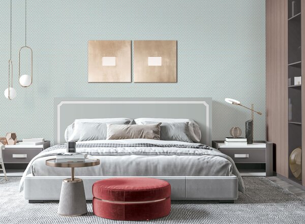 Šedá geometrická vliesová tapeta na zeď, imitace látky, TP422802, Tapestry, Design ID