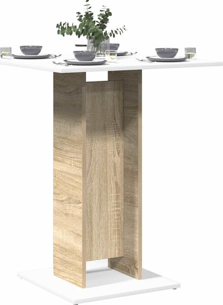 VidaXL Bistro stolek 60 x 60 x 75 cm dřevotříska [802102] Barva: Bílá