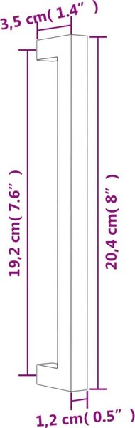 VidaXL Nábytkové úchytky 10 ks nerezová ocel [3203675] Barva: Černá, Velikost: 64 mm