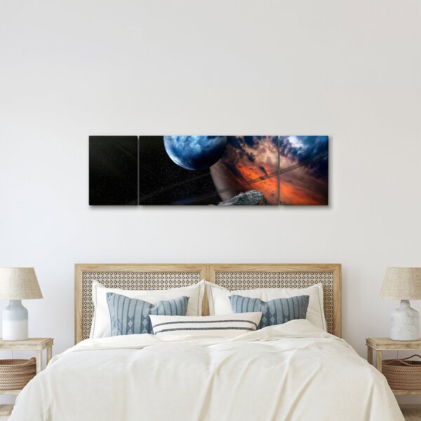 Obraz planety ve vesmíru (170x50 cm)