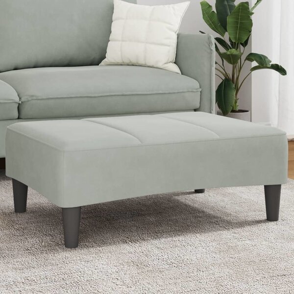 VidaXL Podnožka 77 x 55 x 31 cm samet, materiál samet (100% polyester), překližka, plast [4007376] Barva: Žlutá