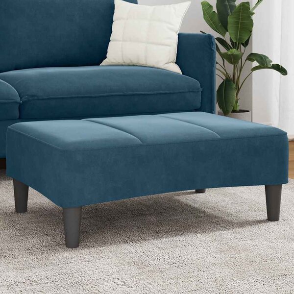 VidaXL Podnožka 77 x 55 x 31 cm samet, materiál samet (100% polyester), překližka, plast [4007376] Barva: Žlutá