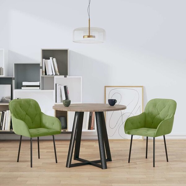 VidaXL Jídelní židle 2 ks samet, celkové rozměry 57 x 61 x 80 cm [344854] Barva: Žlutá