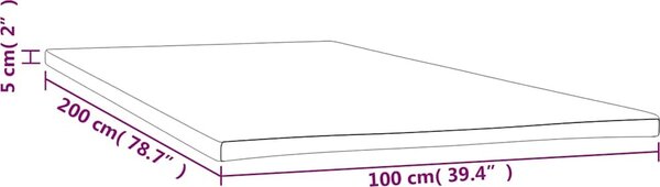 VidaXL Vrchní matrace [347908] Velikost: 120 x 210 cm